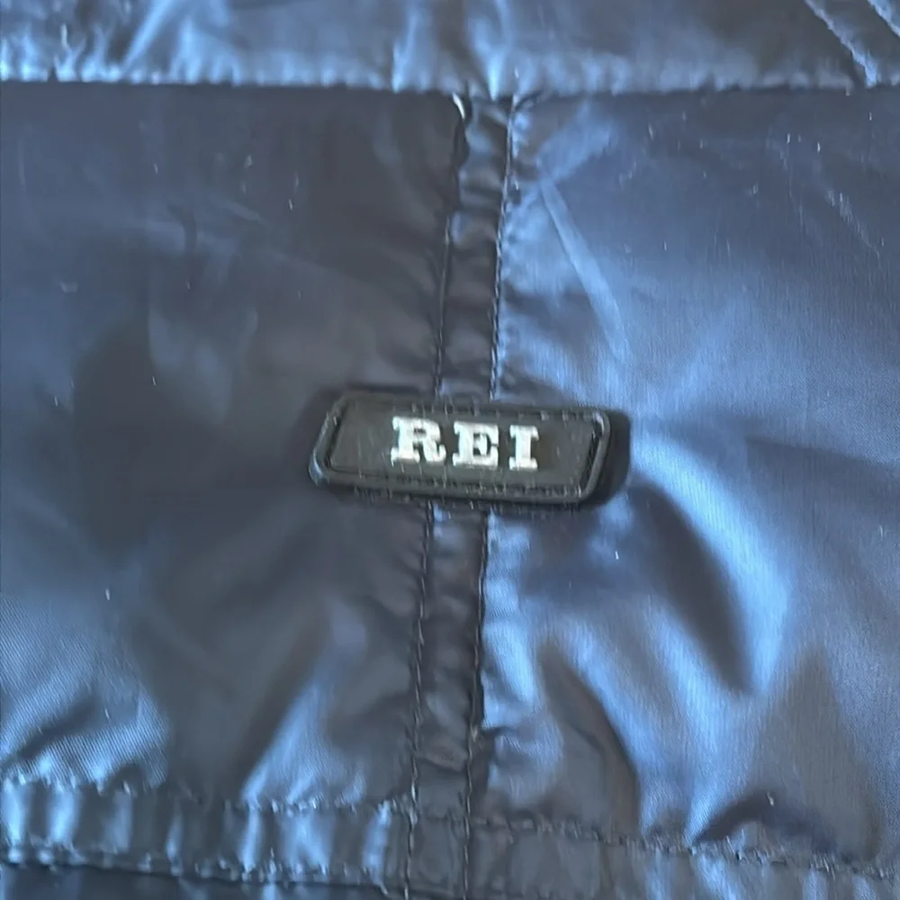 REI Kids Orange and Navy Reversible Down Puffer Vest